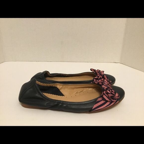 Brooks Brothers Leather Ballerina Flats Blue 6.5 - Picture 2 of 4